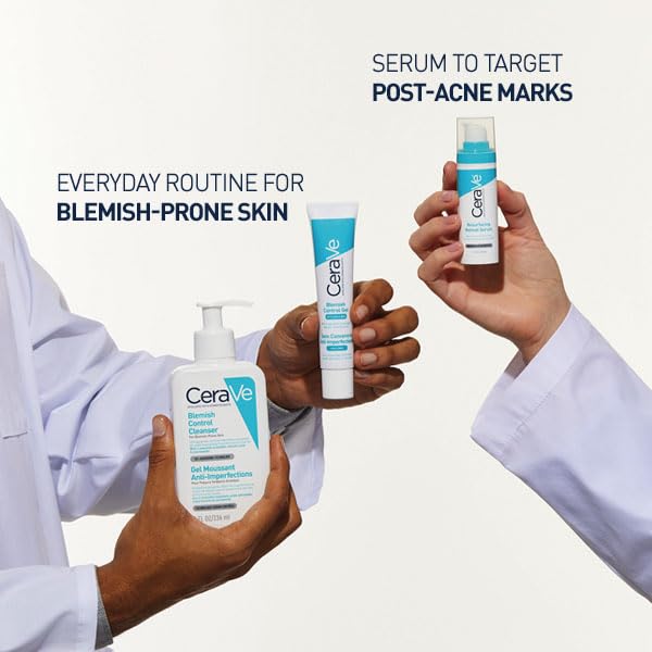 CeraVe skincare products held by two people against a white background