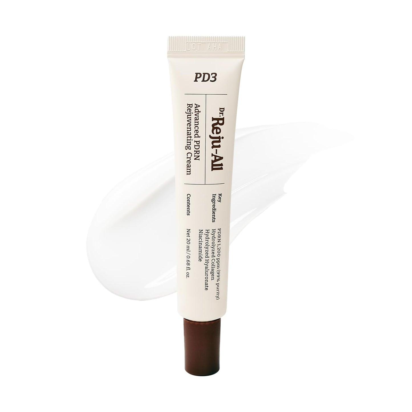 Dr.Reju-All Advanced PDRN Rejuvenating Cream | Korean PDRN Face Cream with 99% Pure Salmon DNA, Niacinamide & Collagen | Deep Hydration, Anti-Aging, Skin Repair, Elasticity Boost, Barrier Repair & Brightening Moisturizer (20ml)