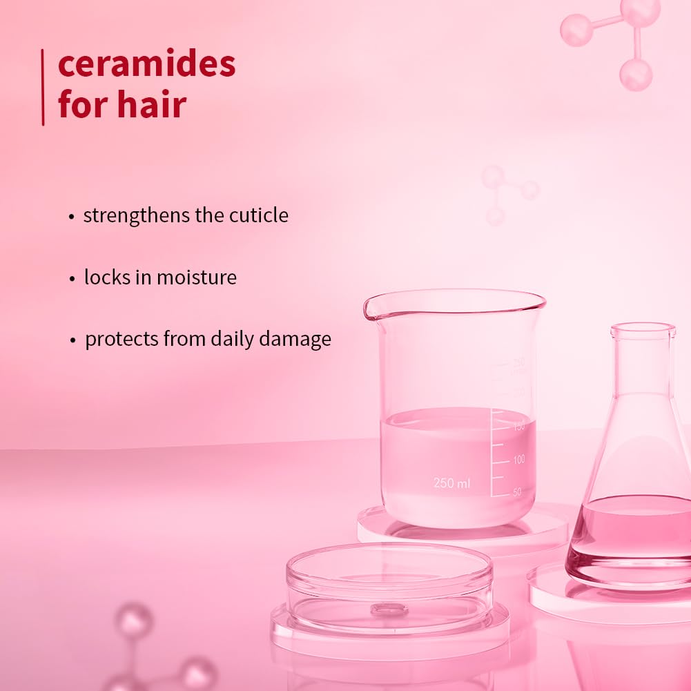 Plum Hibiscus & Ceramides Conditioner | Nourishing Formula with Shea Butter | Smoothens & Strengthens Dry and Damaged Hair | Repairs damage, Prevents Split Ends | 100% Vegan & Cruelty-Free | 175gram