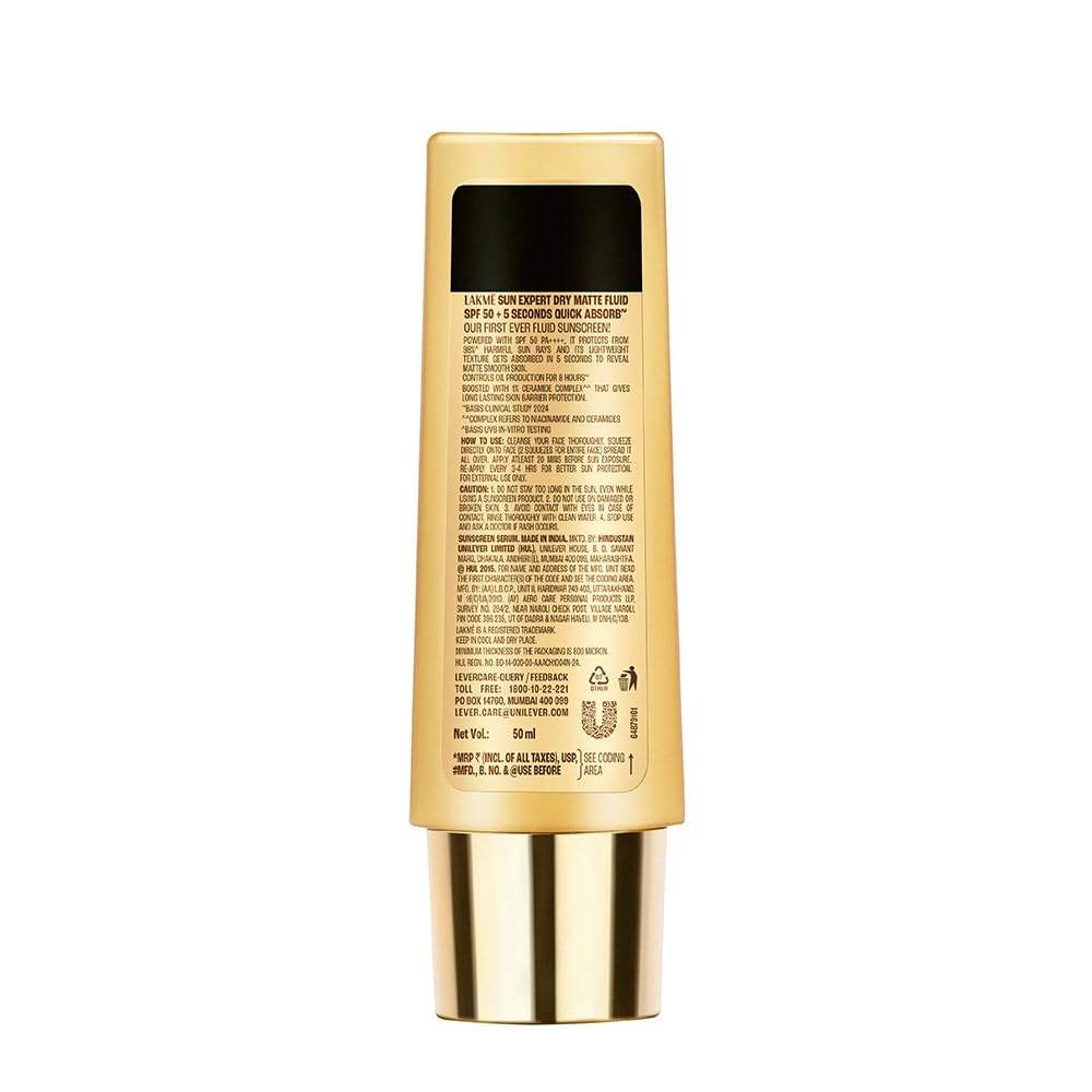 Gold bottle with text on a white background