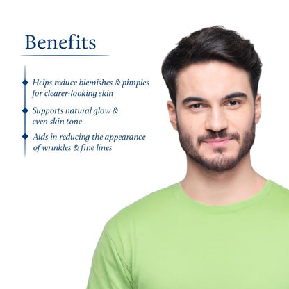 Blue Nectar Plant Based Vitamin C Face Cream for Glowing Skin Dark Spot Removal Cream for Men with Green Apple and Almond Oil (13 Herbs, 50g)