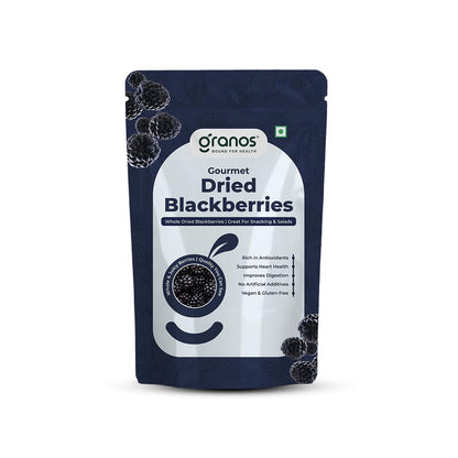 Granos Premium Dried Blackberries 150g, Natural & Healthy Snack, Dried fruit, Gluten Free, Vegan, Helps in Digestion, Cholesterol & Trans-fat free, Antioxidant Rich (Pack of 1)