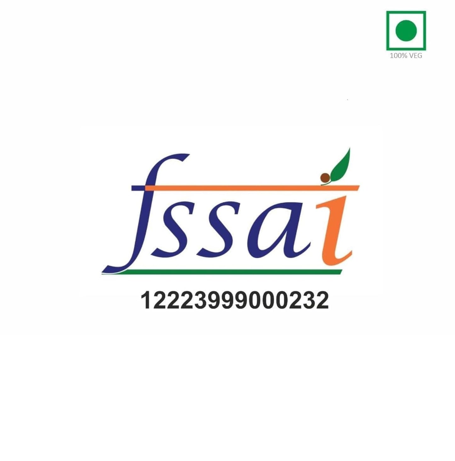 FSSAI logo with a certification mark on a white background