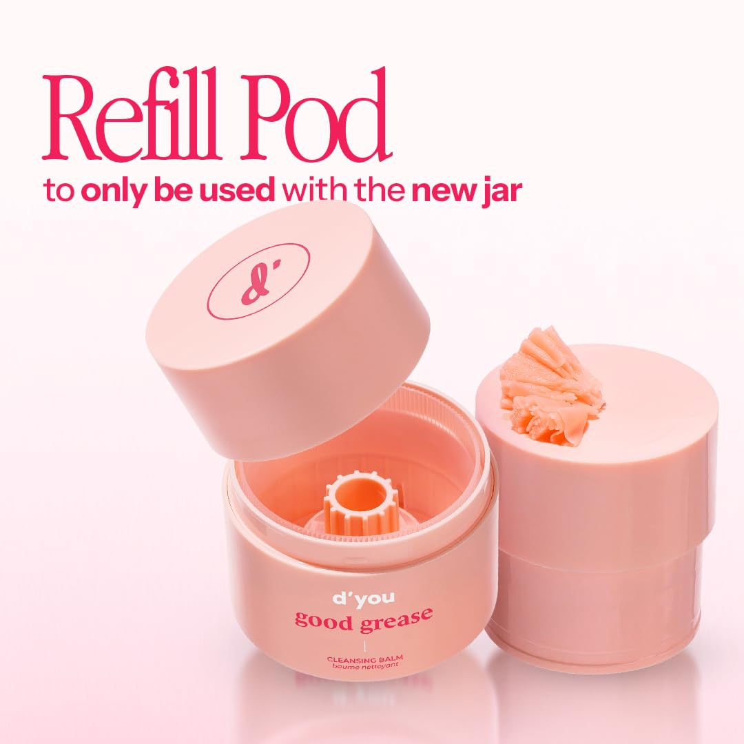 d’you Good Grease Cleansing Balm – Melt-Away Makeup & Sunscreen, Deep Pore Cleanser, 50 ml, Cruelty-Free, Refillable Packaging