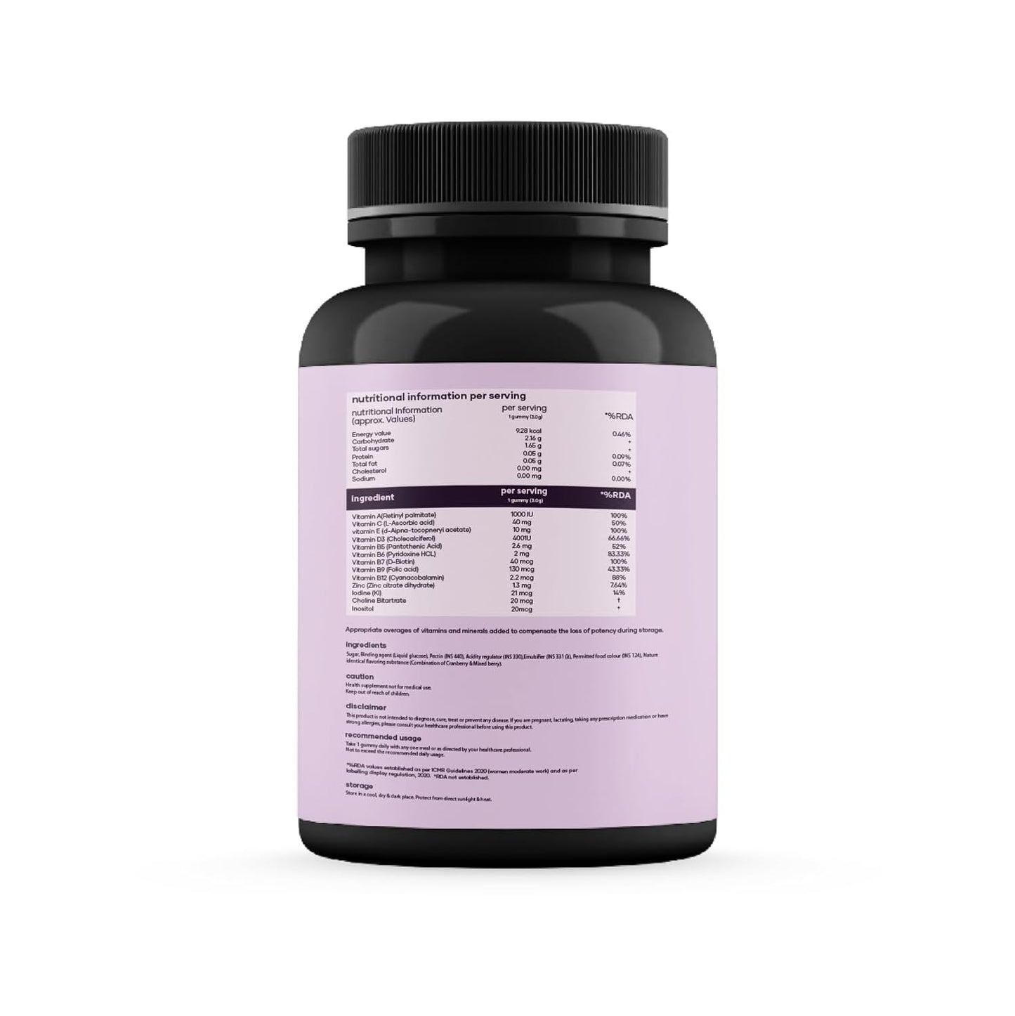 Saturn by GHC Multivitamin - 100% Vegan, 30 Gummies | Promotes Thick Hair & Restores Skin Glow Powered With Multivitamin, Biotin, Zinc & Folic Acid | Paraben, SLS-Free, Sulphate-Free