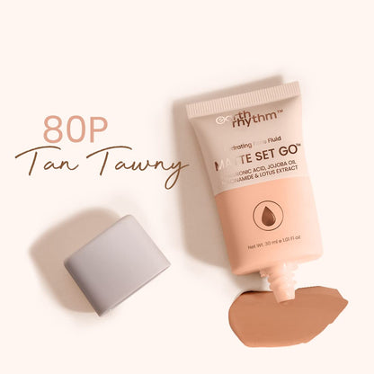 Earth Rhythm Matte Set Go Foundation with SPF 30, Pa++++ | Hyaluronic Acid, Niacinamide Acid, Jojoba Oil & Lotus Extract | Smooth Finish, Sun Protect & super Hydrating | Tan Tawny – 30ml