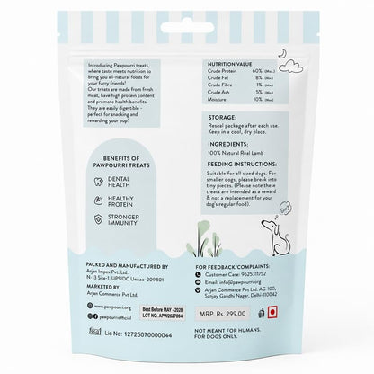 PAWPOURRI Natural Lamb Liver Nuggets Dog Treats, 100gm | Protein Rich Chewy Snacks for Dogs | Suitable for All Breeds & Life Stages | Daily Training & Reward Treats (Pack of 1)