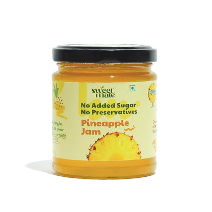 Sweetmate Mix Fruit Jam for Kids and Adults - (220g) | 100% Pure No Added Sugar | With Real Fruit Pulp | Naturally Sweetened | Diabetic and Keto Friendly | Delicious Jam