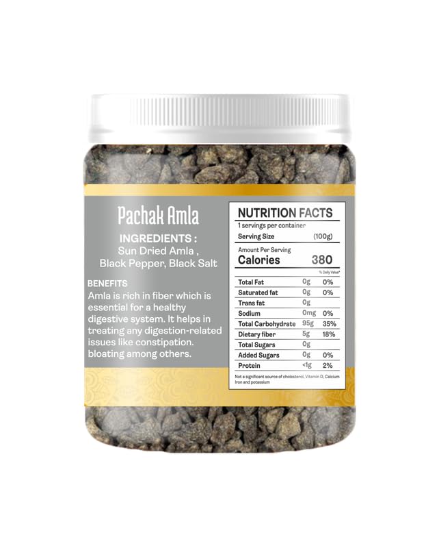 VILAAS Amla Pachak Candy | Dried Chatpata Amla Mukhwas for Digestion and Immunity | Salty Dry Awala Supari, Source of Fibre and Vitamin C, Salted Gooseberries Churan