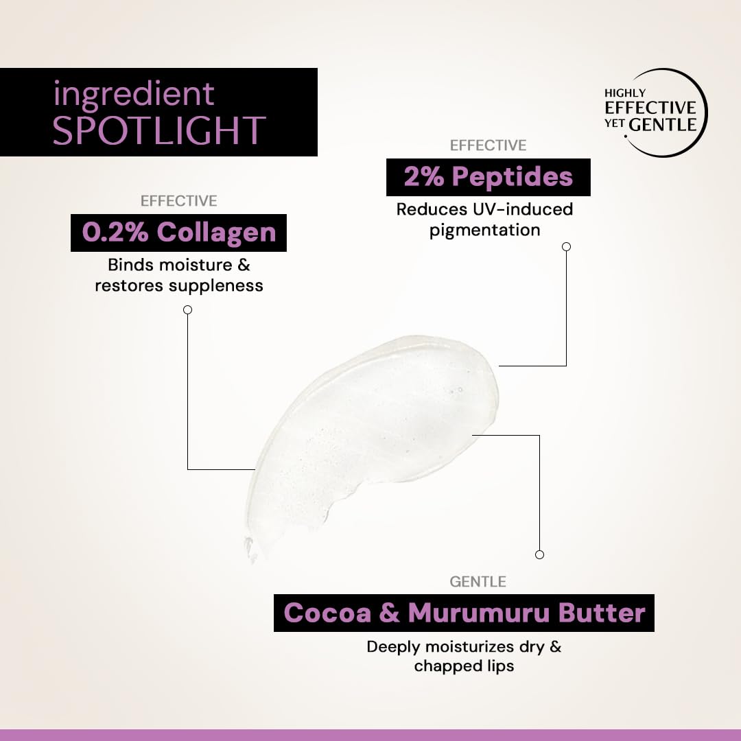 Deconstruct Lip Mask | Collagen And Peptide Lip Sleeping Mask For Dry Lips | For Women And Men | 8Gm,Clear