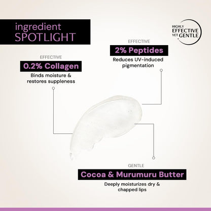 Deconstruct Lip Mask | Collagen And Peptide Lip Sleeping Mask For Dry Lips | For Women And Men | 8Gm,Clear