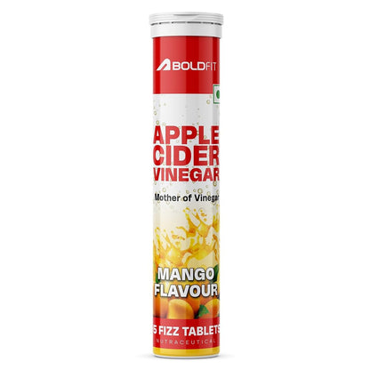 Boldfit Apple Cider Vinegar Tablets With Mother Acv Effervescent Tablets For Immunity ,Digestion, Acv Tablets Acv Apple Cider Vinegar Tablet With Mango Flavor-(Pack Of 1) 15 Tablets