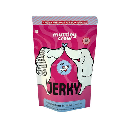 Muttley Crew Fish Dog Jerky with Real Fish | Healthy Adult Dog Treats for Easy Digestion | All Natural (50 Gram)