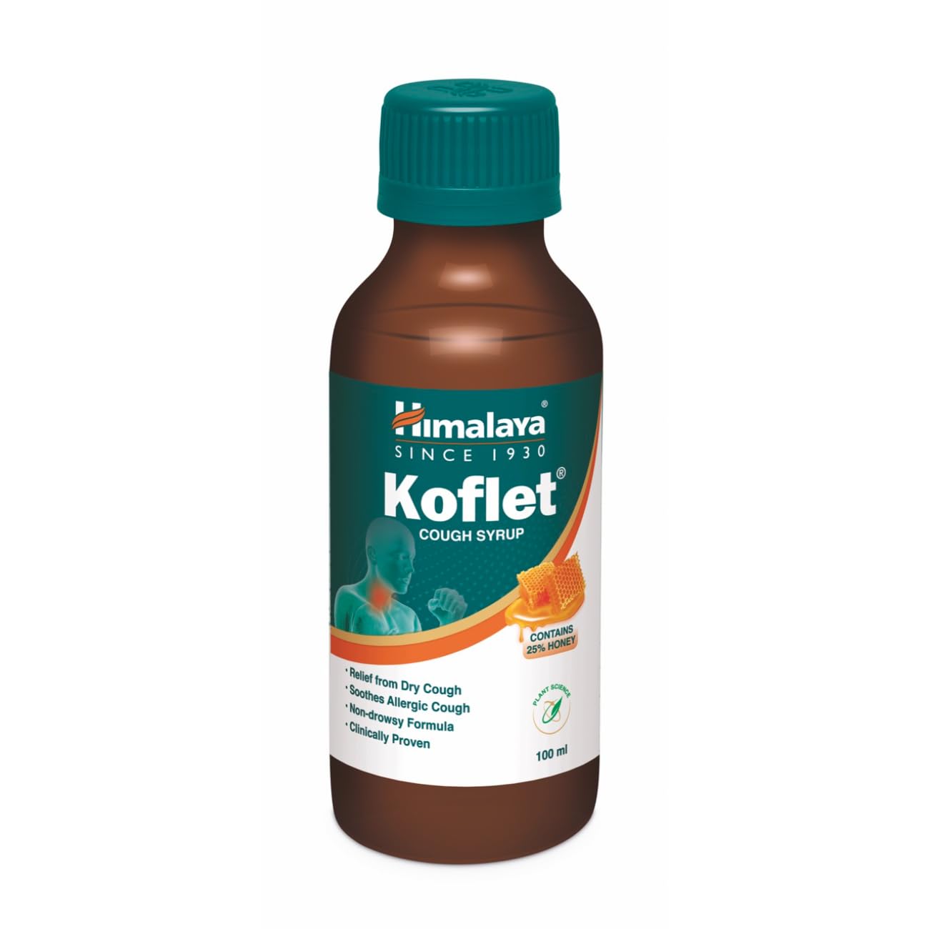 Himalaya Koflet Cough Syrup bottle on a white background