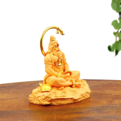 Resin Lord Hanuman Idol Decorative Statue for Home Mandir, Car Dashboard, Vastu & Spiritual Gifting