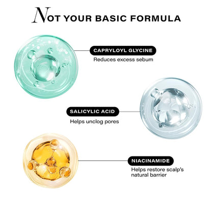 Diagram of skincare ingredients with labels on a white background