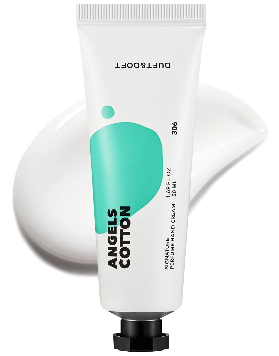 Duft & Doft Angels Cotton Hand Cream (50g) - Perfumer-Crafted Floral Scent with Hydro Protection Patch & Squalane, 72H Hydration, Non-Greasy
