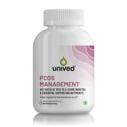Zephivo Unived PCOS Management, 40:1 Ratio 2000mg Myo-Inositol to 50mg D-Chiro-Inositol with Natural Caronisitol®, for Acne, Facial Hair, Insulin Resistance (1 Month Supply capsules)
