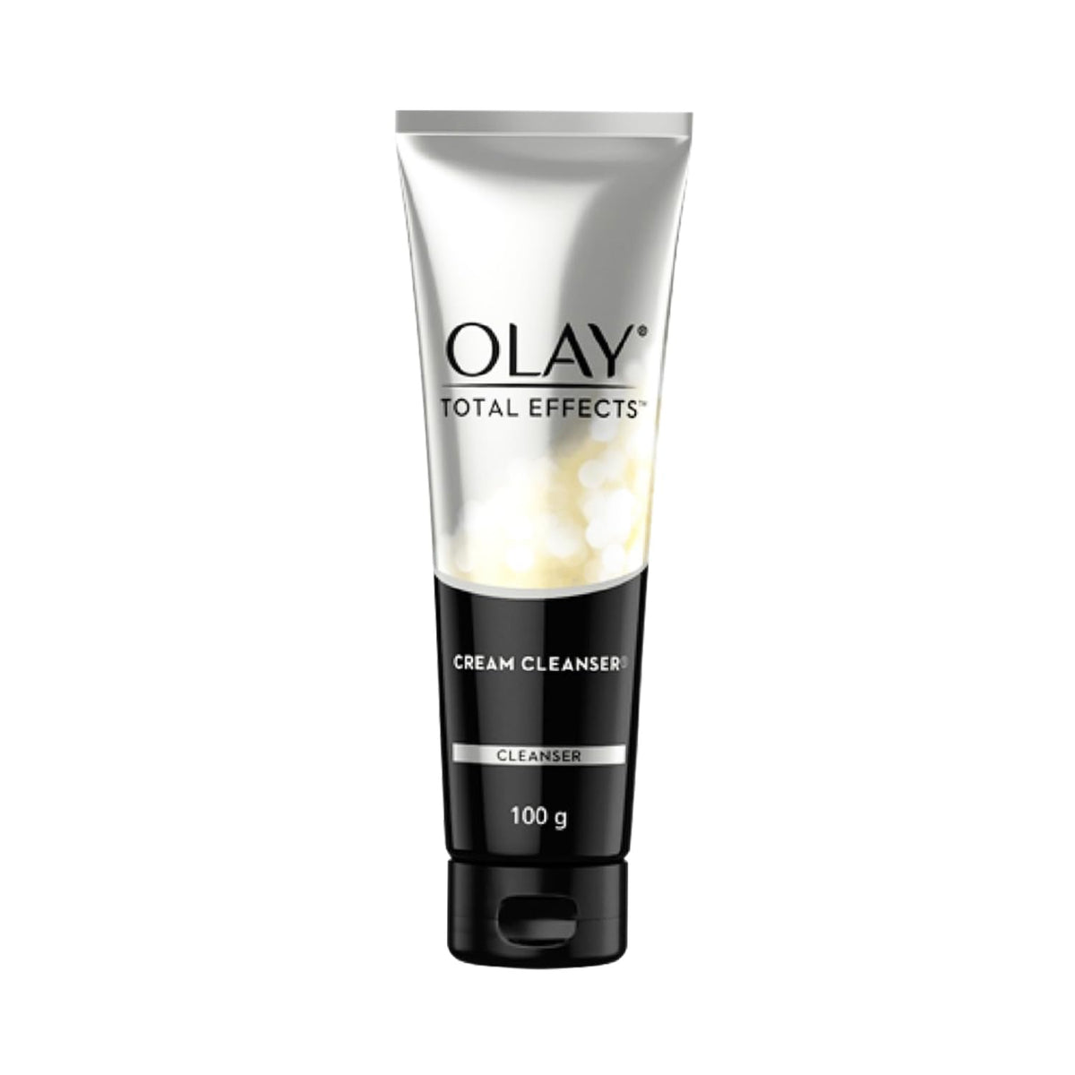 Olay Total Effects cream cleanser tube on a white background