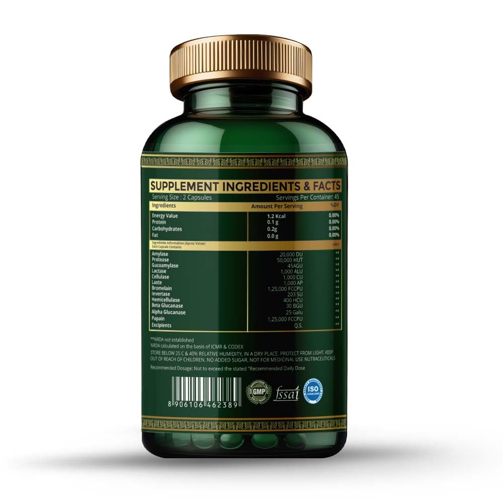 Supplement bottle with gold cap on a white background