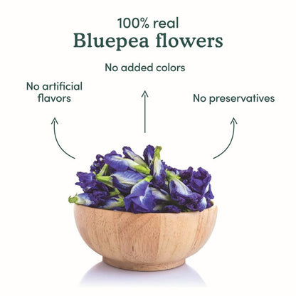 VAHDAM Butterfly Pea Flower Loose Leaf Tea | 50g Pure Dried Butterfly Flower | Color-Changing Blue Butterfly Tea, Caffeine-Free Antioxidant Herbal Infusion | For Mocktails & Cooking