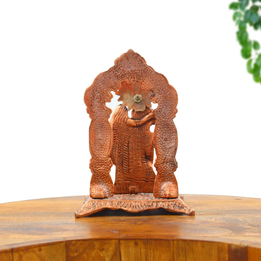 Copper Finish Radha Krishna Idol for Home/Gift | Spiritual Significance | Symbol of Love and Devotion | Bringing Positive Energy | Ideal Gift Option