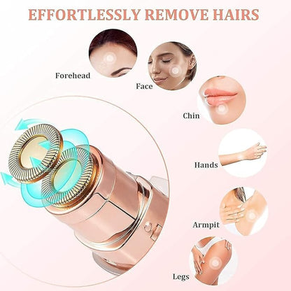 Hewan 2-in-1 Hair removal machine Eyebrow Trimmer for Women - Facial Hair Removal Machine For Women - Face,Upper Lips,Cheek, Chin and Nose Hair Remover, USB RECHARGEABLE Epilator