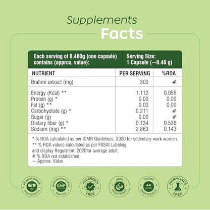 Arth Brahmi & Iron gummies Combo for Men & Women | 30 Brahmi Capsules for Focus & Cognitive Clarity + 30 Chelated high absorption Iron Gummies for Reduced Fatigue & Daily Energy Support