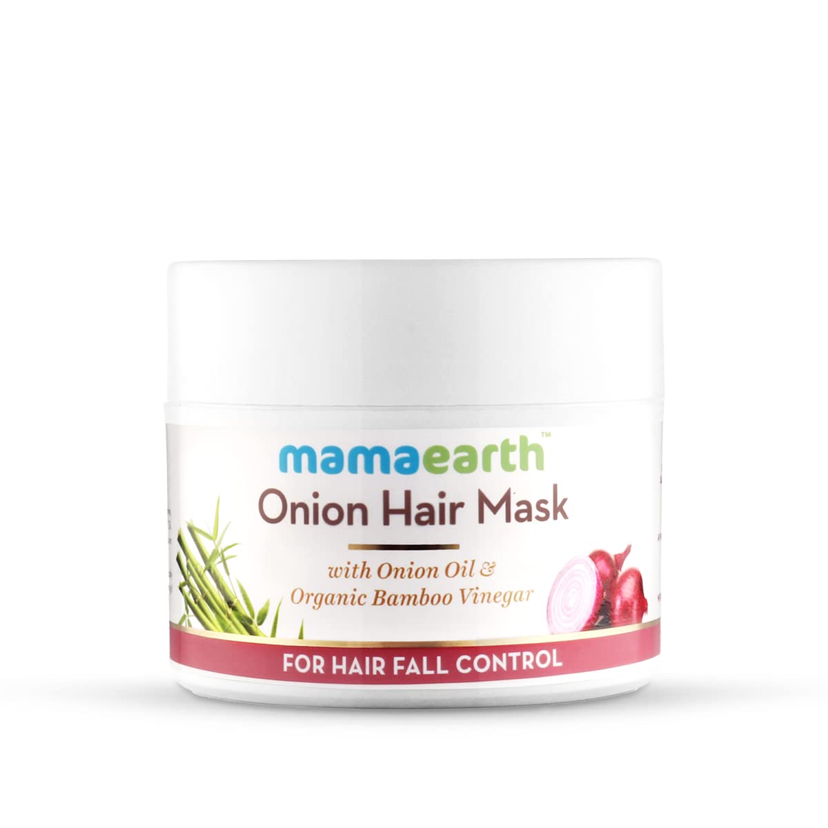 Mamaearth Onion Hair Mask - 200 g | With Onion Oil and Organic Bamboo Vinegar | For Hair Fall Control | Reduces Hair Fall | Repairs Damaged Hair