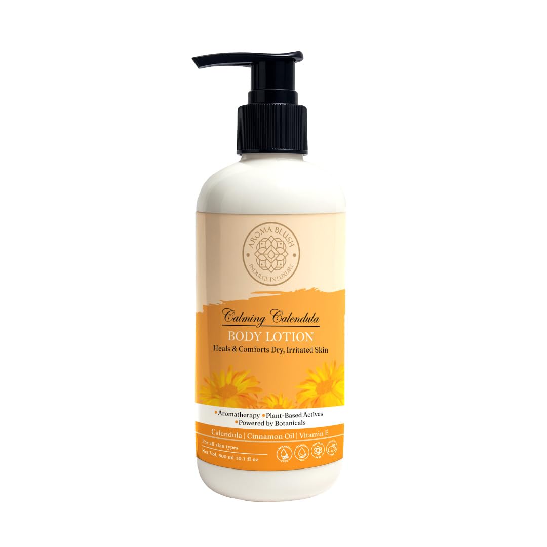 Body lotion bottle with pump on a white background