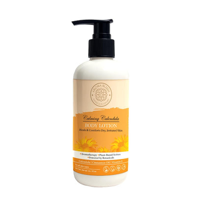 Body lotion bottle with pump on a white background