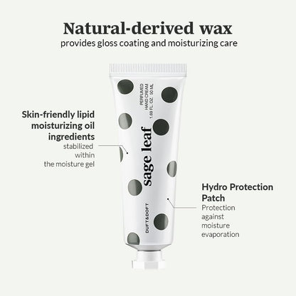 DUFT & DOFT Niche Perfume Hand Cream Sage Leaf (50ml): Herbal Cypress & Cedar, Cocoa Butter & Squalane for Intense Hydration & Softness