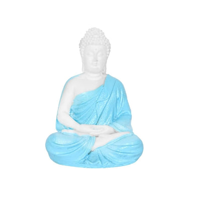Beautiful Meditating Dhyan Gautam Buddh Bhagwan/God Idol Figurine for Livingroom|Bedroom|Office Desk|Desktop Table|Home Décor|Gifting (5.5-inch) Decorative Showpiece (Blue)