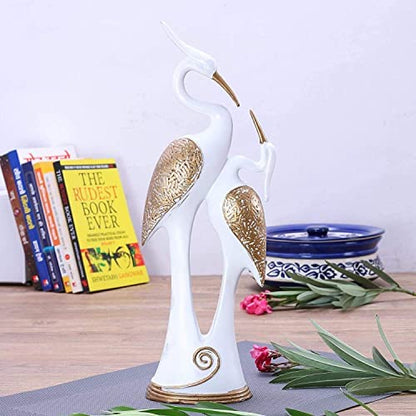 Romantic Swan Pair Showpiece for Home Decor, Love Bird Swan Figurine in Resin, Elegant Decorative Statue for Living Room, Bedroom, Wedding Gift, Item