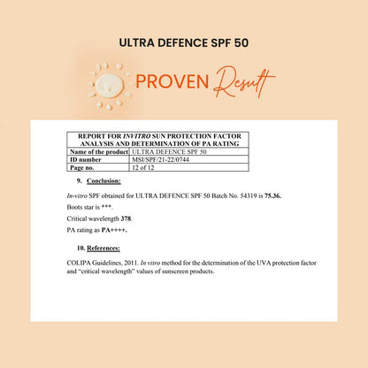Earth Rhythm Ultra Defence Hybrid Sunscreen SPF 50 – UVA/UVB Defence, Water-Resistant, Matte, Oxybenzone-Free