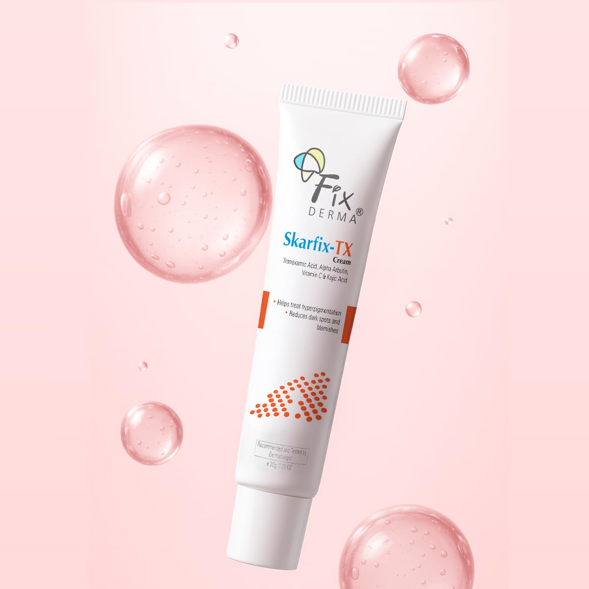 Fixderma Tranexamic Acid + 2% Kojic Acid + 1% Arbutin SKARFIX -TX Face Cream | Pigmentation Removal Cream | Kojic Acid Cream | Uneven Skin Tone - 30 gm
