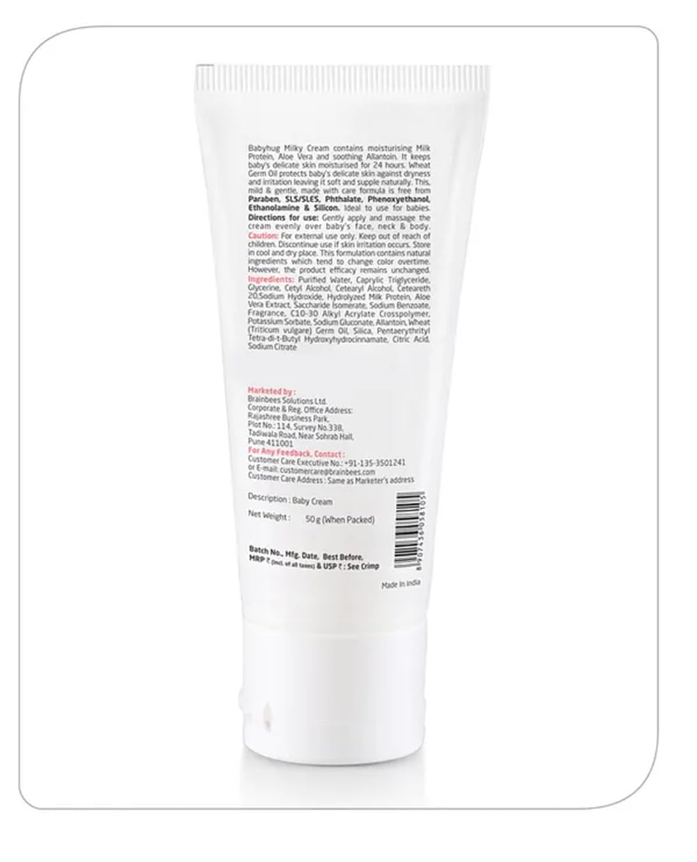 baby cream, baby moisturizer, newborn baby cream, baby face cream, baby body cream, baby moisturizing cream, gentle baby cream, baby cream sensitive skin, milk protein baby cream, aloe vera baby cream, Babyhug baby cream, newborn skincare