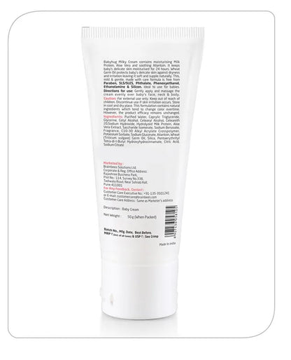 baby cream, baby moisturizer, newborn baby cream, baby face cream, baby body cream, baby moisturizing cream, gentle baby cream, baby cream sensitive skin, milk protein baby cream, aloe vera baby cream, Babyhug baby cream, newborn skincare
