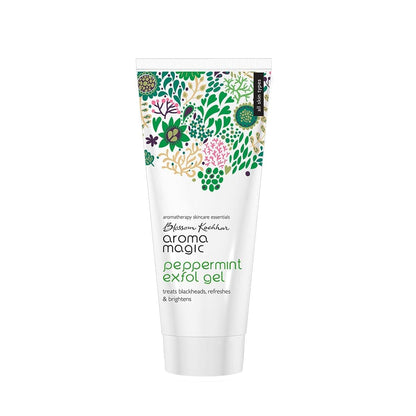 Aroma Magic Peppermint Exfol Gel | Treats blackheads, clears pores, brightens, hydrates With vegetable glycerine, aloe Vera gel, peppermint & lavender essential oils, lemon extract | All Skin - 100 ml