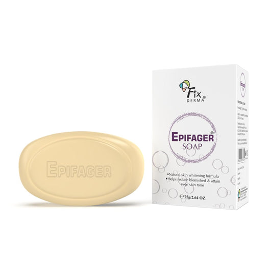 Fixderma Kojic Acid Soap, Epifager Soap | Skin Brightening and Lightening | Reduces the appearance of dark spots and melasma, Non-drying and non-comedogenic formulation - 75 gm (Pack of 1)