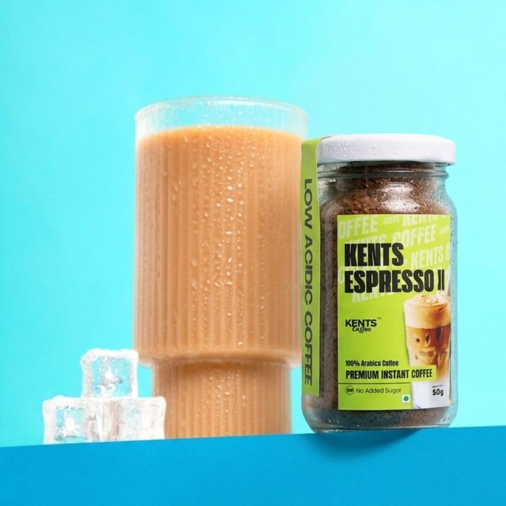 Espresso X Dark Roast Instant Coffee Glass Jar | LOW ACIDIC COFFEE | 100% Arabica Coffee | Pure Chikmagalur Powder | No Sugar, No Chicory | NON FLAVOURED | Make Café Style Hot or Cold Coffee, black Coffeee, Cappuccino, Latte at Home | Serves 35-40 Cups