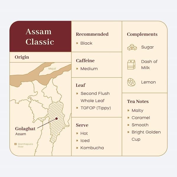 McLEOD RUSSEL 1869 - Assam Classic | 100G | Orthodox Tea | Second Flush | Black Loose Leaf | Farm Fresh | 40+ Cups