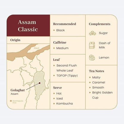 McLEOD RUSSEL 1869 - Assam Classic | 100G | Orthodox Tea | Second Flush | Black Loose Leaf | Farm Fresh | 40+ Cups