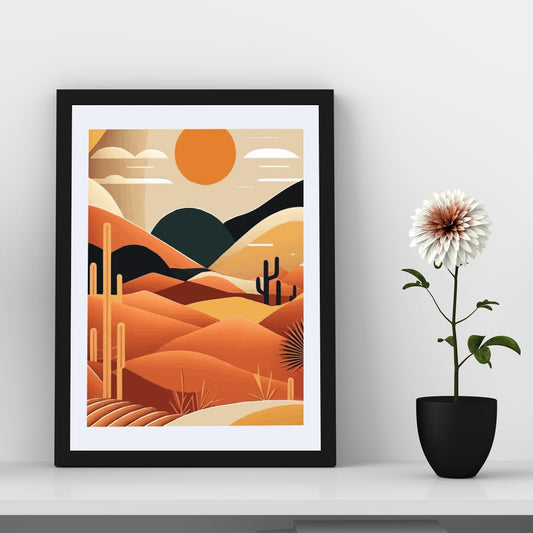 Wall paintings for home decoration - minimal Paintings with frame/Wall art decor framed posters for living room Bedroom Cafe decor (Theme-minimal) single frame