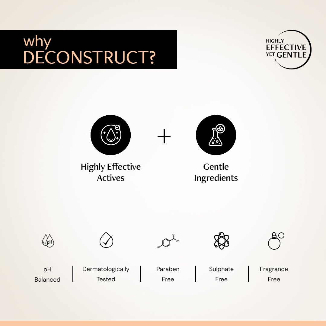 Deconstruct Soothing Makeup Cleansing Balm|Contains 0.1% Bisabolol&1% Oats Oil|Gentle Makeup Remover|For Normal,Dry,Combination Skin|Removes Excess Oil&Dirt,Detoxifies&Clear Pores|For Men&Women|50G