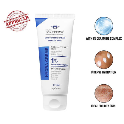 Forever52 Hydra Creme moisturizing cream tube with product features on a white background