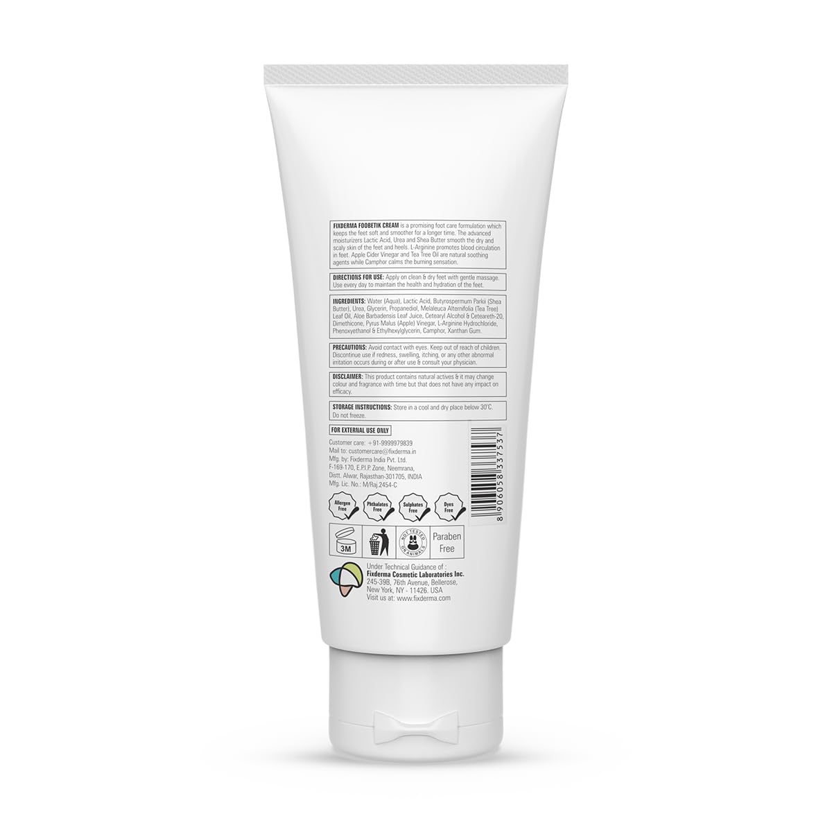 Fixderma Foobetik Cream, Foot cream, Foot Care For Diabetic, For Dry & Cracked Feet, Moisturizes & Soothes Feet, Heel Repair, For Calloused, or Chapped Skin, Paraben Free - 50g