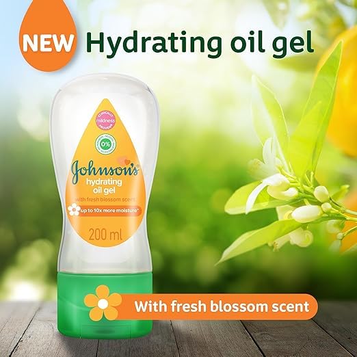 Johnson's Baby Fresh Blossom Hydrating Oil Gel 200ml | Aloe Vera Enriched for Soft & Smooth Skin