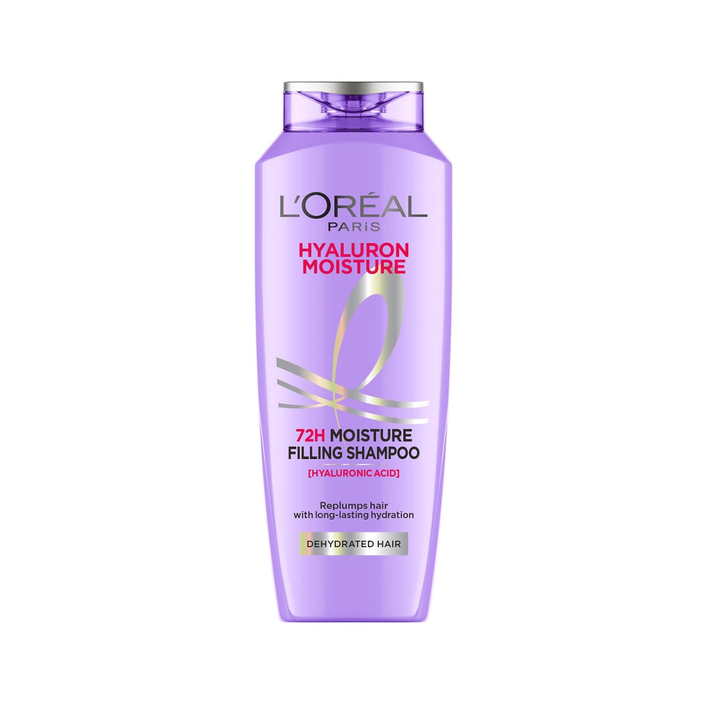 L'Oreal Paris Moisture Filling Shampoo, With Hyaluronic Acid, For Dry & Dehydrated Hair, Adds Shine & Bounce, Hyaluron Moisture 72H, 200ML.
