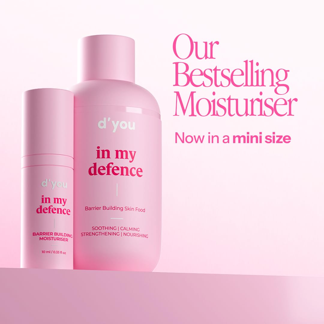 d'you In my Defence Lightweight Moisturiser for Intense Hydration with Ceramides for Men & Women | Non greasy cream for Dry, Oily & Combination Skin | Korean Skin Care Product | Cruelty Free | 50ml